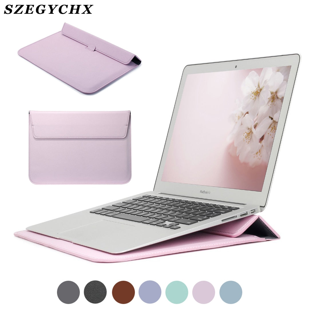 PU Leather Sleeve Protector Bag For Apple laptops