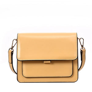 Fashion Woman Shoulder Bag PU Leather Youth Ladies Small Square Bag