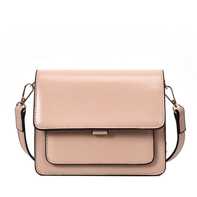 Fashion Woman Shoulder Bag PU Leather Youth Ladies Small Square Bag