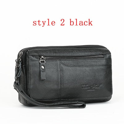 Men's Clutch Bags for men Genuine Leather Handbag for Gentleman