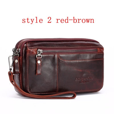 Men's Clutch Bags for men Genuine Leather Handbag for Gentleman